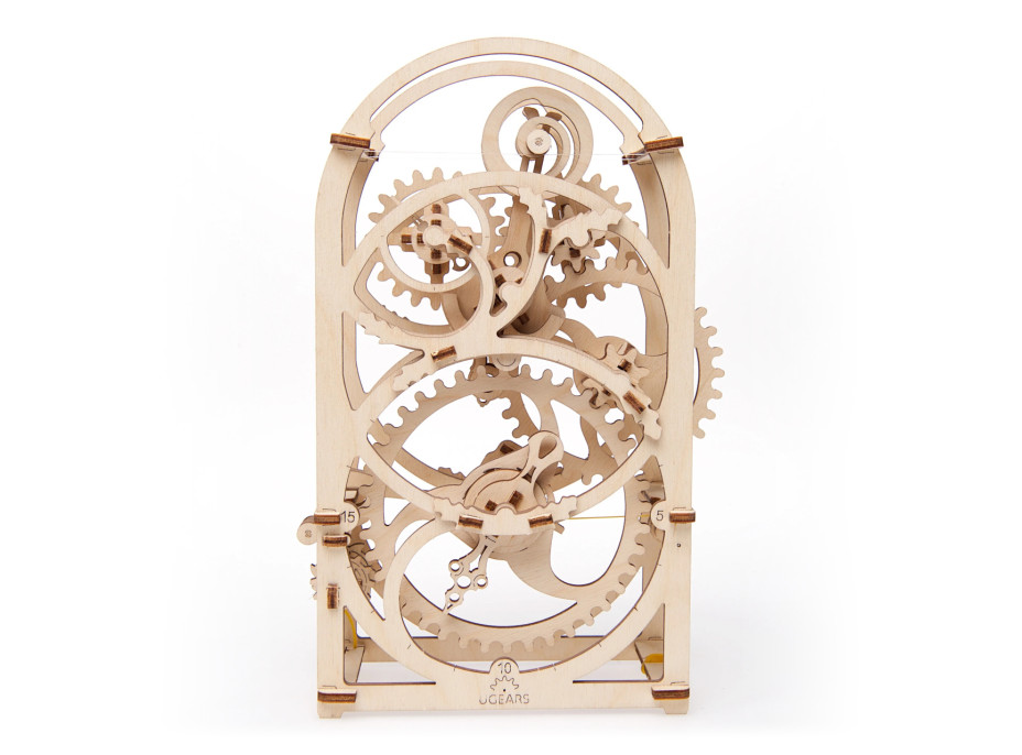 Ugears 3D dřevěné mechanické puzzle Hodinový strojek