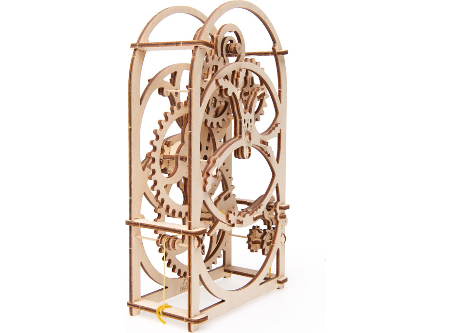 Ugears 3D dřevěné mechanické puzzle Hodinový strojek