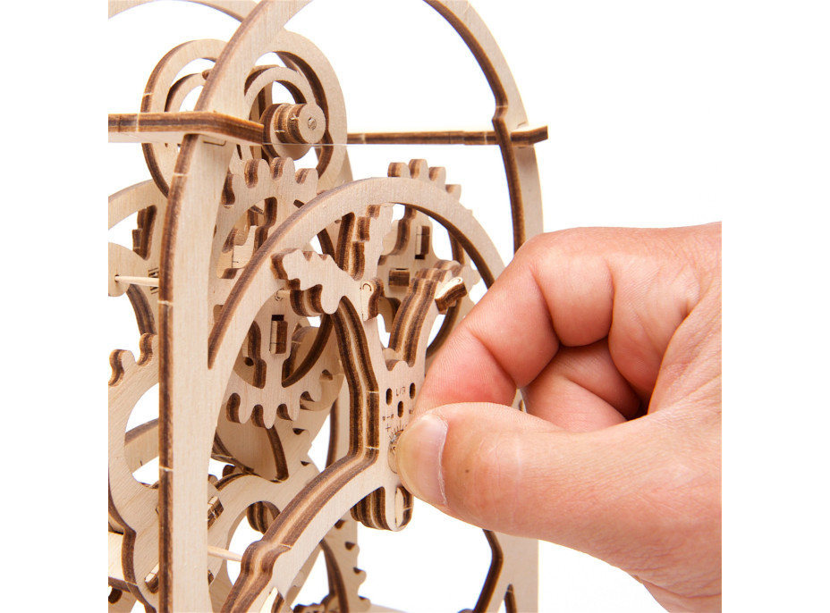 Ugears 3D dřevěné mechanické puzzle Hodinový strojek