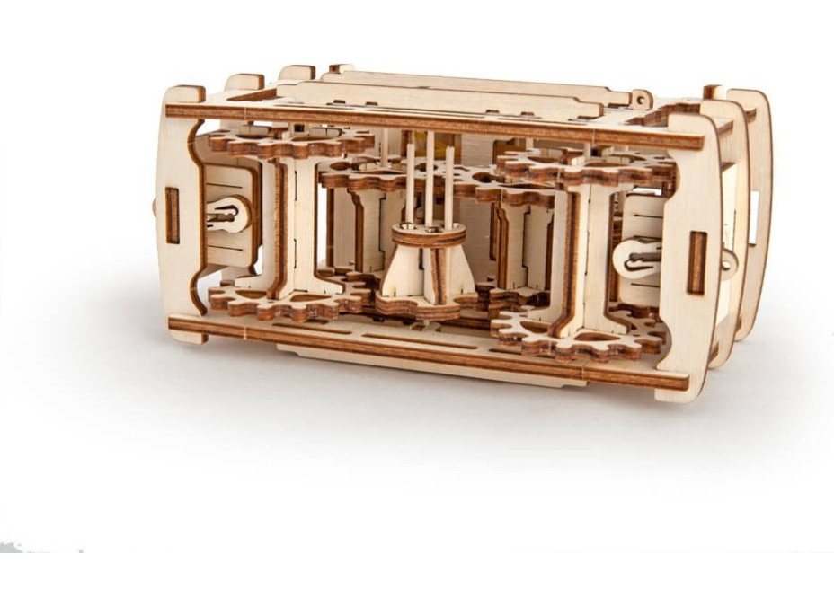 Ugears 3D dřevěné mechanické puzzle Kabinová lanovka s tratí