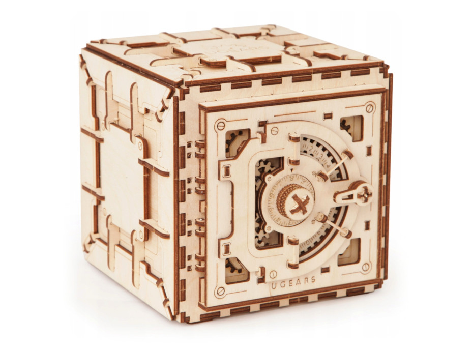 Ugears 3D dřevěné mechanické puzzle Trezor