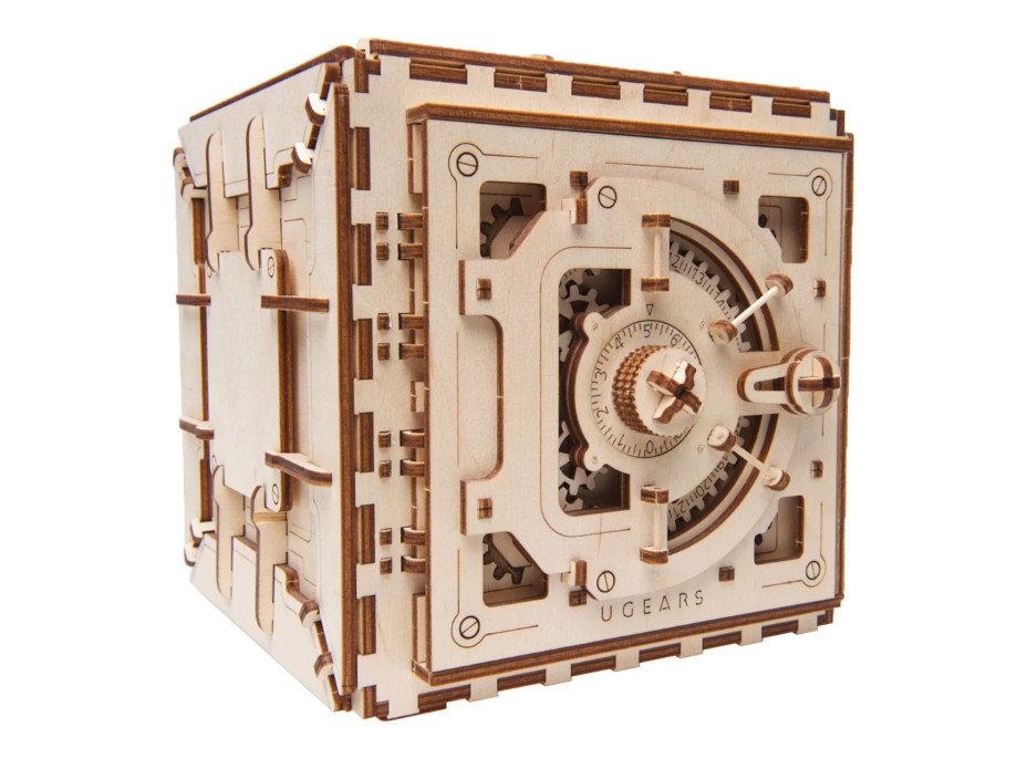 Ugears 3D dřevěné mechanické puzzle Trezor