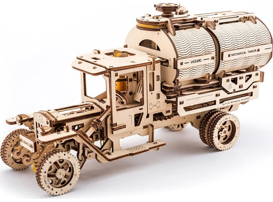 Ugears 3D dřevěné mechanické puzzle UGM-11 Náklaďák s cisternou