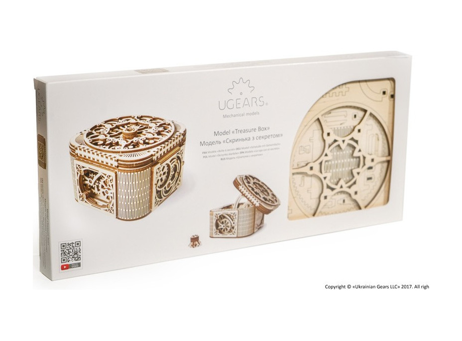 Ugears 3D dřevěné mechanické puzzle Šperkovnice