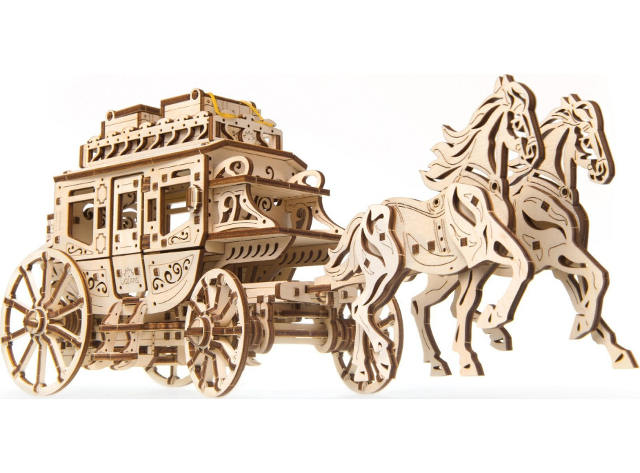 Ugears 3D dřevěné mechanické puzzle Dostavník