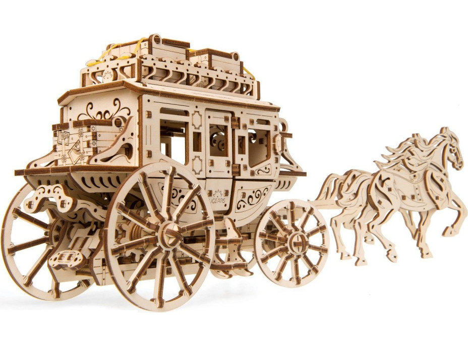 Ugears 3D dřevěné mechanické puzzle Dostavník