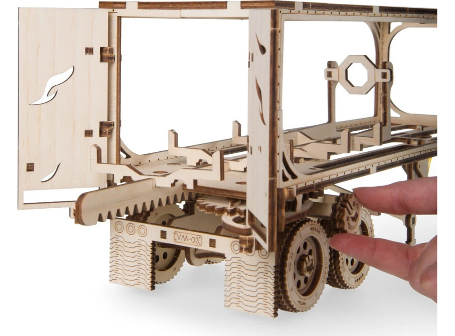 Ugears 3D dřevěné mechanické puzzle Návěs pro tahač Heavy Boy