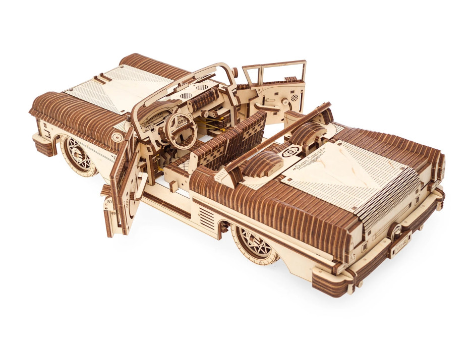 Ugears 3D dřevěné mechanické puzzle VM-05 Auto (50's convertible)