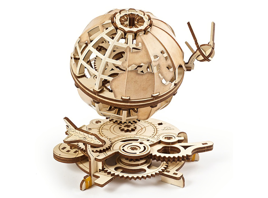 Ugears 3D dřevěné mechanické puzzle Globus