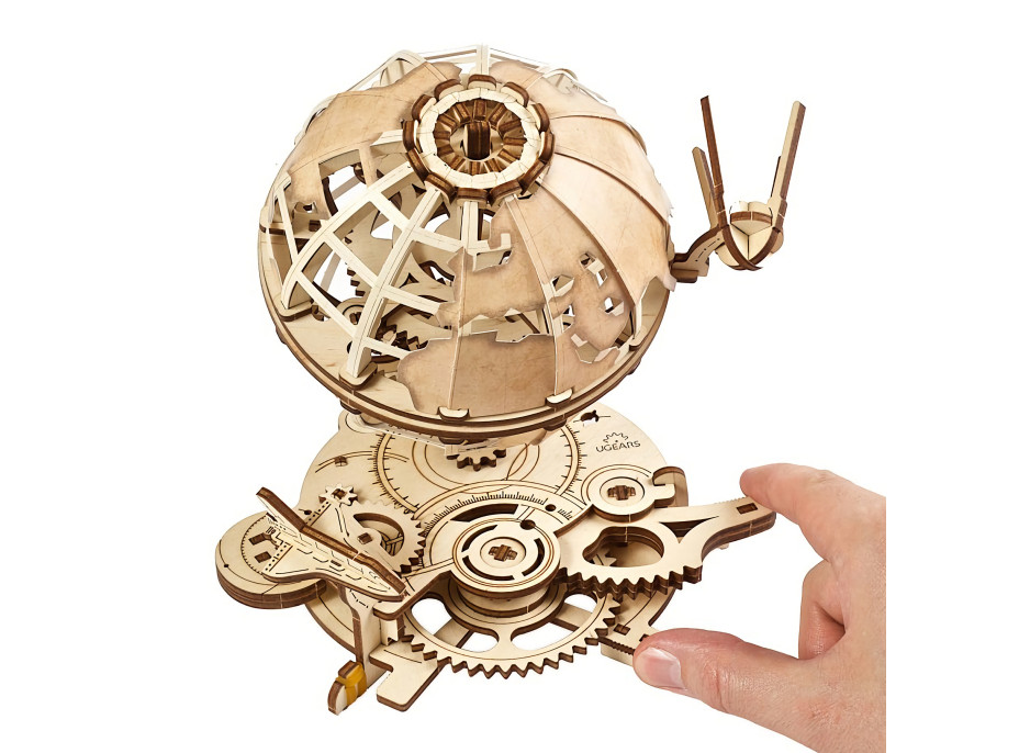 Ugears 3D dřevěné mechanické puzzle Globus