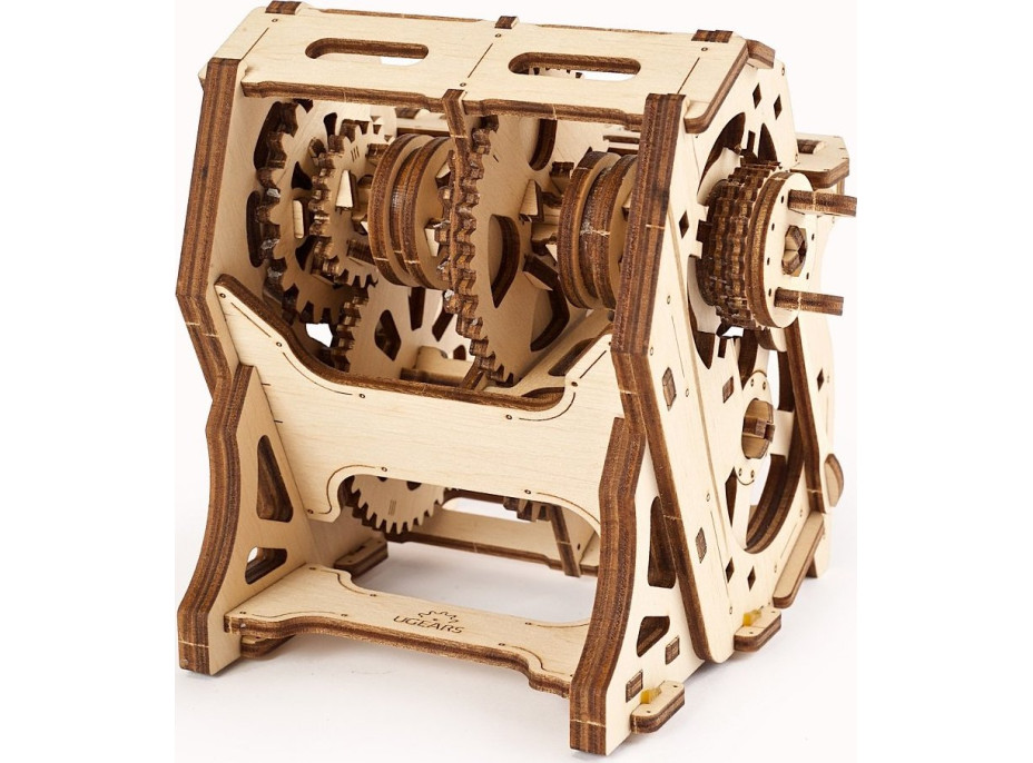 Ugears 3D dřevěné mechanické puzzle STEM výuková převodovka