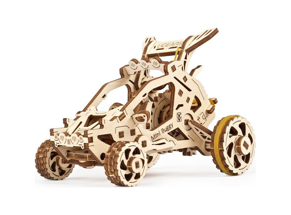 Ugears 3D dřevěné mechanické puzzle Mini bugina