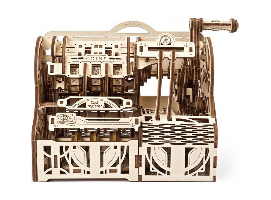 Ugears 3D dřevěné mechanické puzzle Pokladna