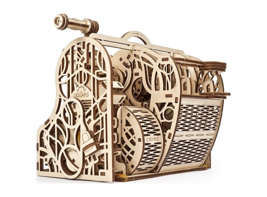 Ugears 3D dřevěné mechanické puzzle Pokladna