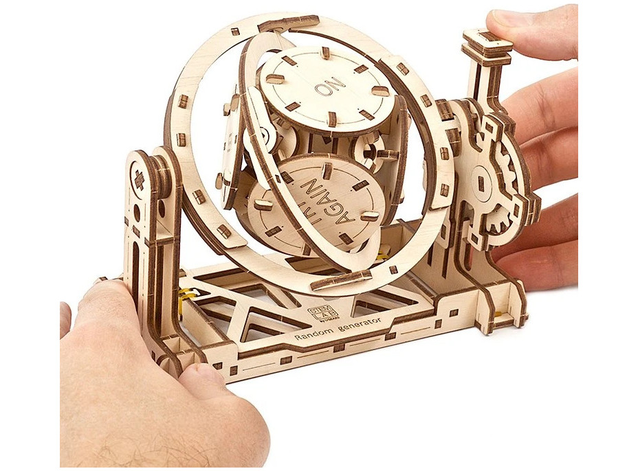 Ugears 3D dřevěné mechanické puzzle STEM náhodný generátor