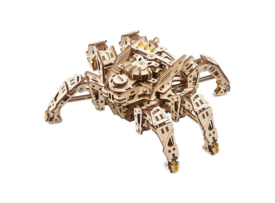 Ugears 3D dřevěné mechanické puzzle Šestinohý průzkumník (hexapod)