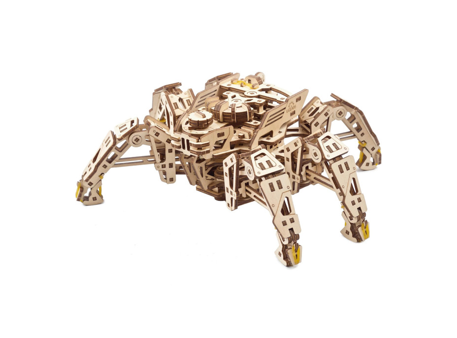 Ugears 3D dřevěné mechanické puzzle Šestinohý průzkumník (hexapod)