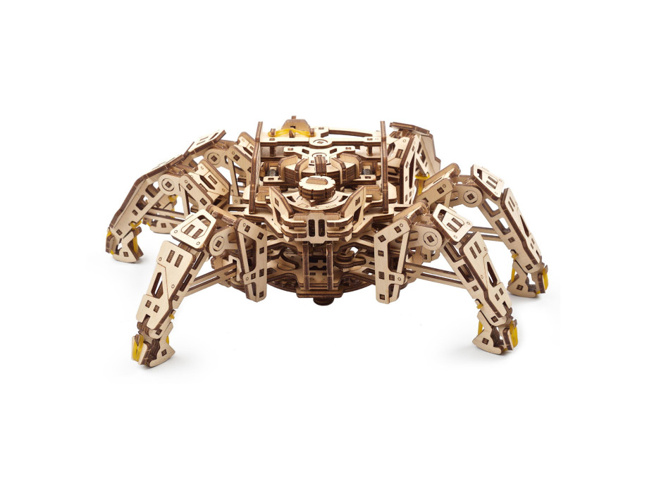 Ugears 3D dřevěné mechanické puzzle Šestinohý průzkumník (hexapod)