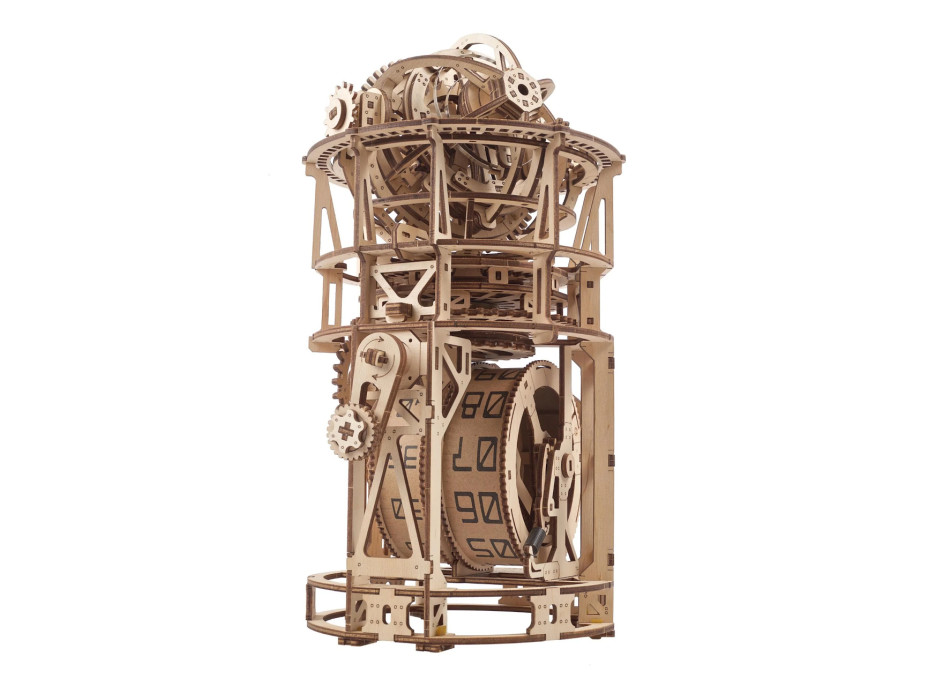 Ugears 3D dřevěné mechanické puzzle Hodinový strojek s tourbillonem