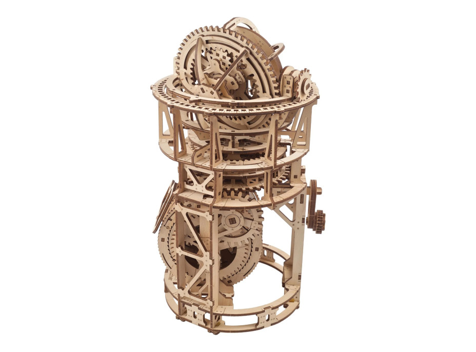 Ugears 3D dřevěné mechanické puzzle Hodinový strojek s tourbillonem