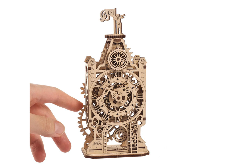 Ugears 3D dřevěné mechanické puzzle Hodinová věž