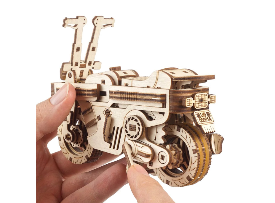 Ugears 3D dřevěné mechanické puzzle Skládací skútr