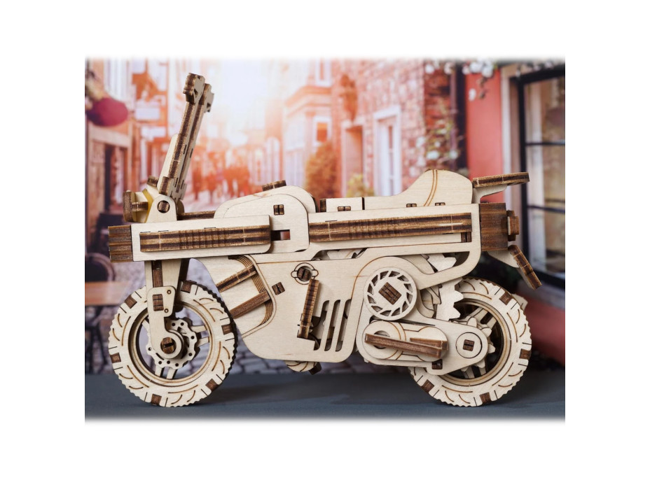 Ugears 3D dřevěné mechanické puzzle Skládací skútr