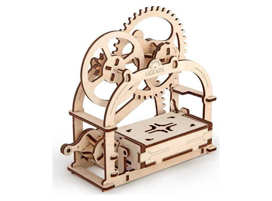 Ugears 3D dřevěné mechanické puzzle Box na vizitky