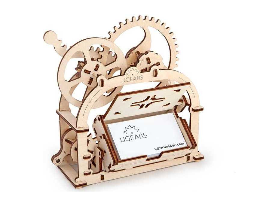 Ugears 3D dřevěné mechanické puzzle Box na vizitky