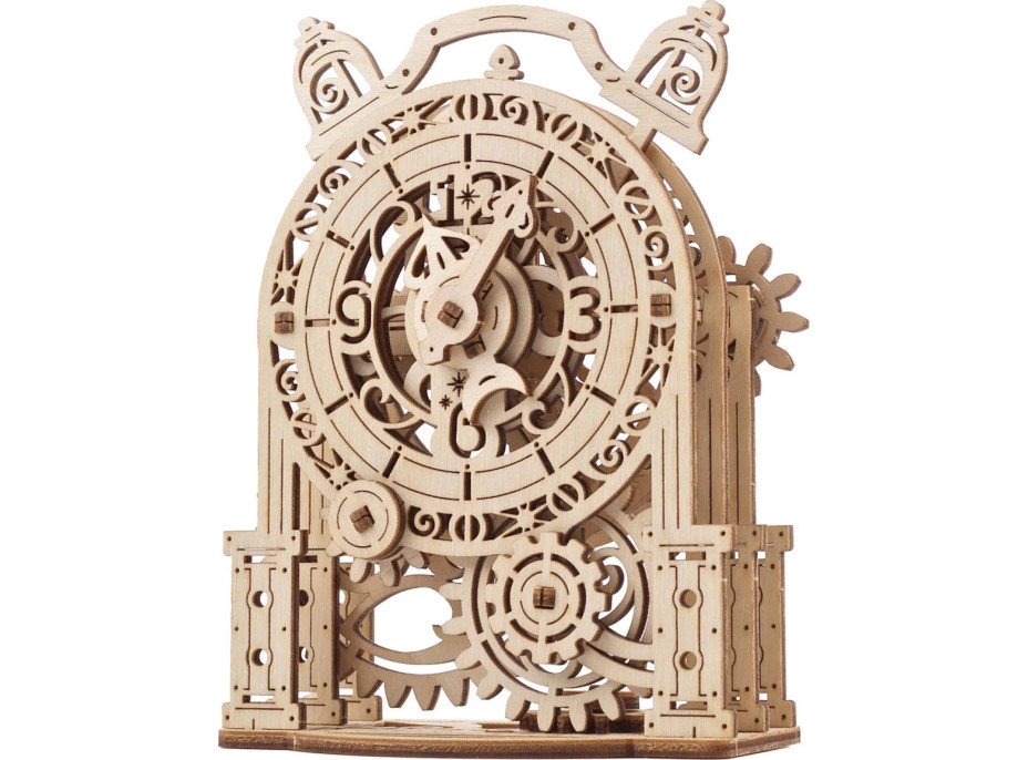 Ugears 3D dřevěné mechanické puzzle Dekorační budík