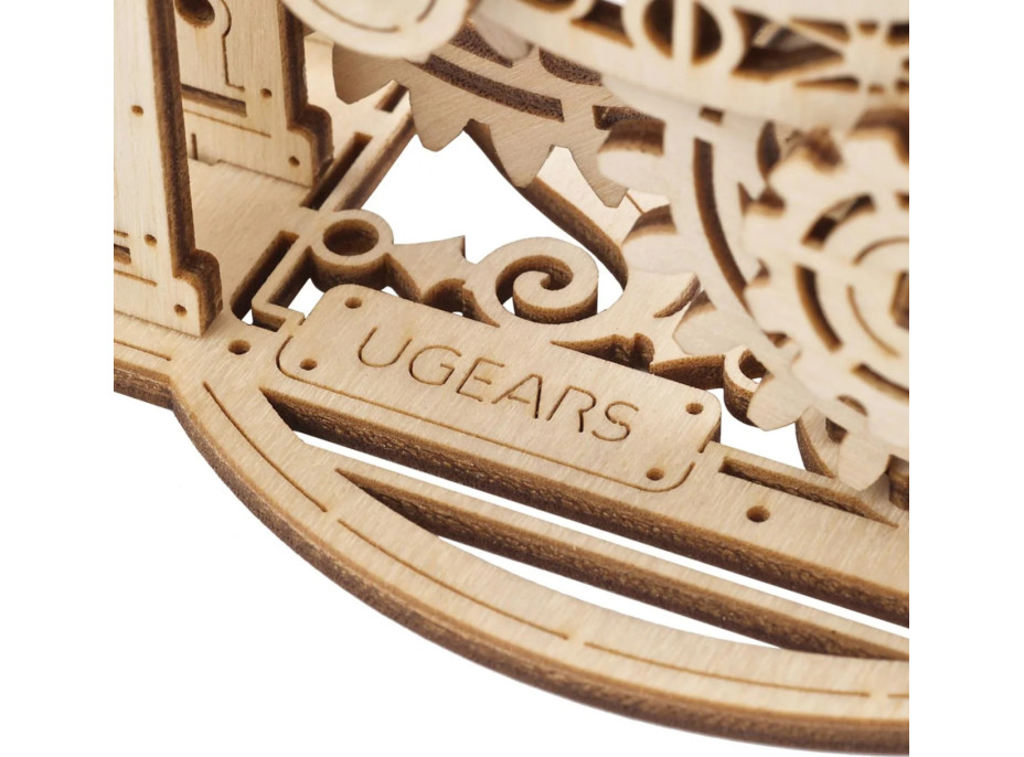 Ugears 3D dřevěné mechanické puzzle Dekorační budík