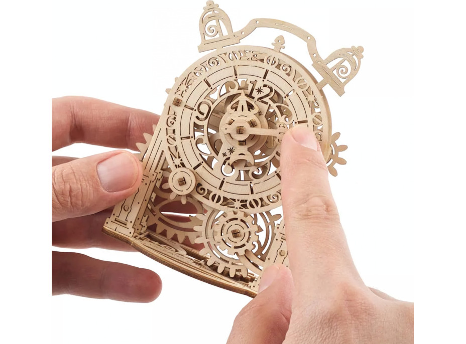 Ugears 3D dřevěné mechanické puzzle Dekorační budík