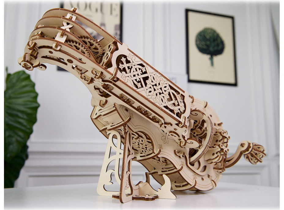 Ugears 3D dřevěné mechanické puzzle Niněra (Hurdy-Gurdy)