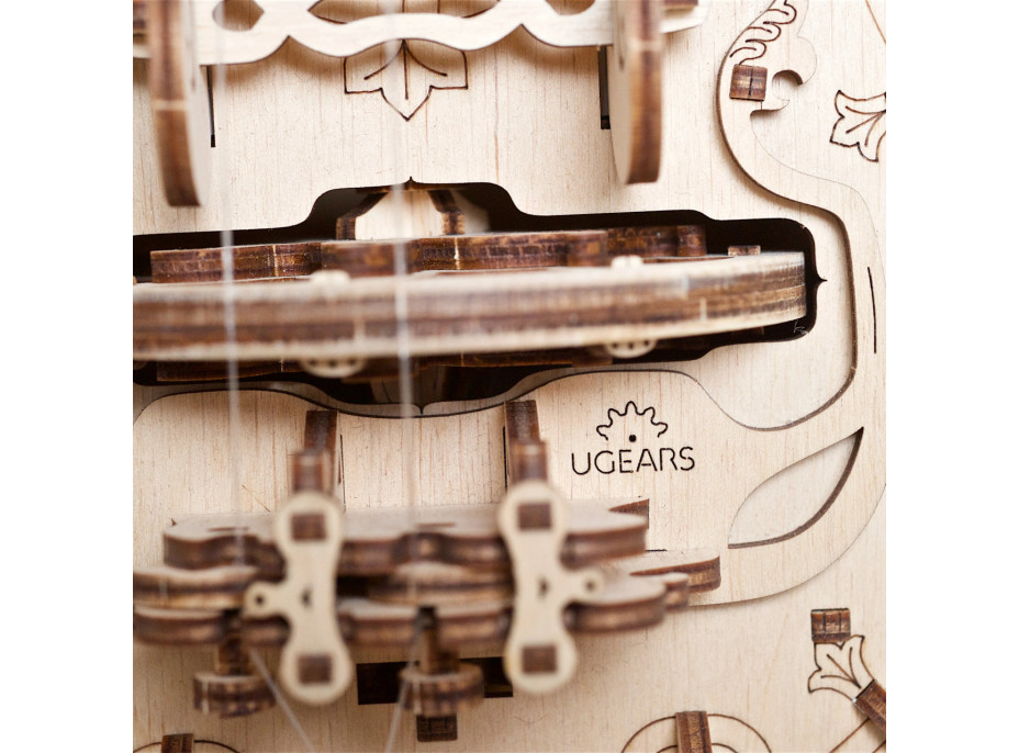 Ugears 3D dřevěné mechanické puzzle Niněra (Hurdy-Gurdy)