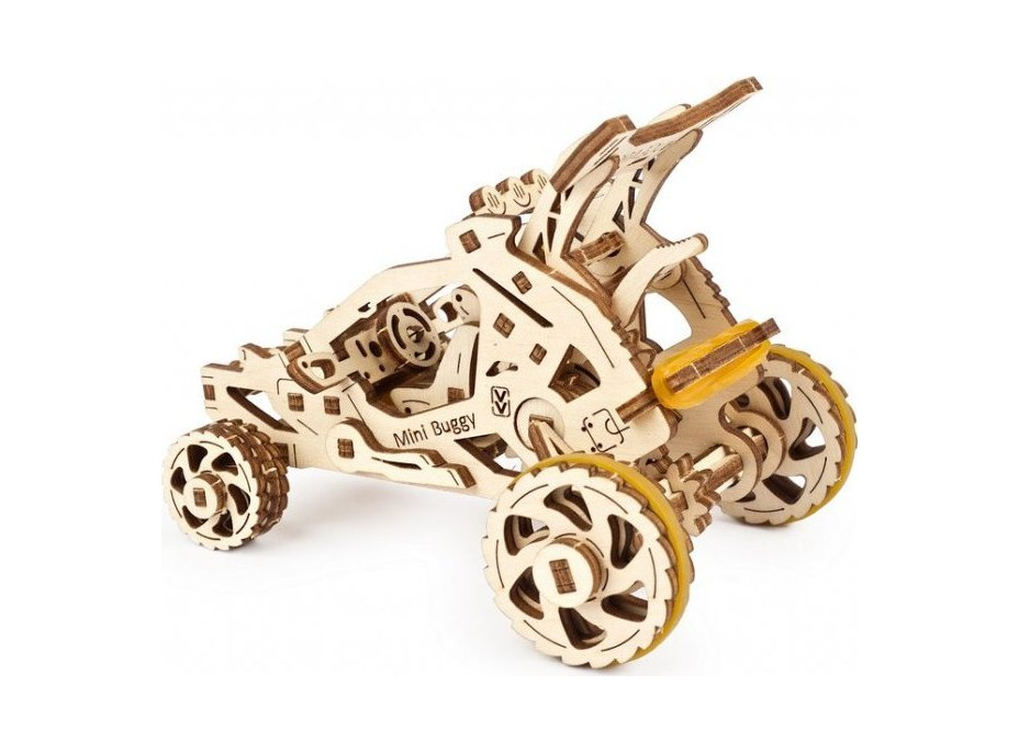 Ugears 3D dřevěné mechanické puzzle Mini bugina