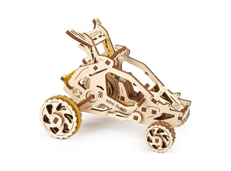 Ugears 3D dřevěné mechanické puzzle Mini bugina