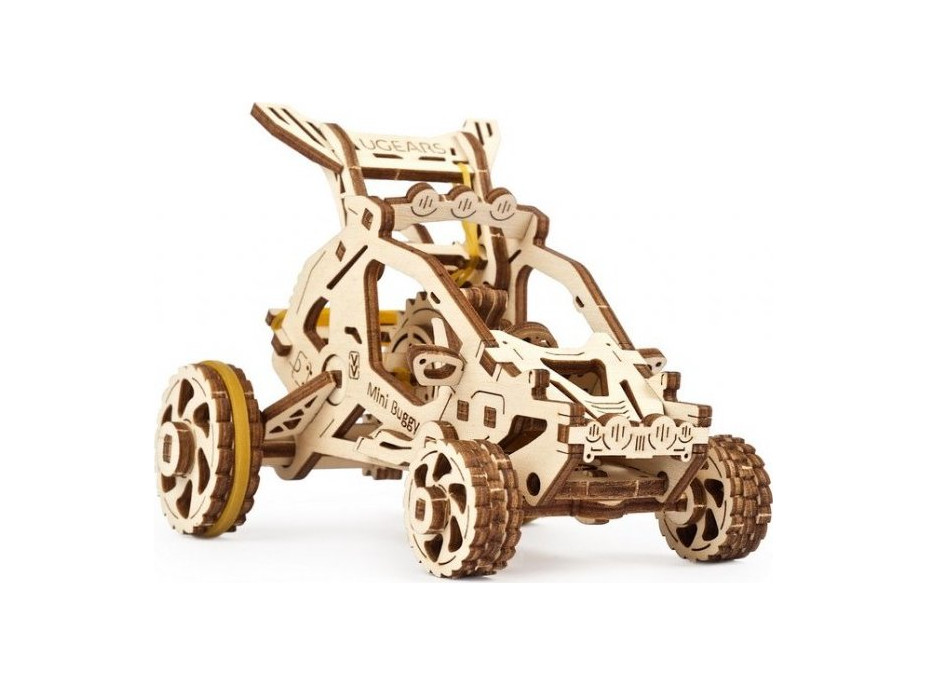 Ugears 3D dřevěné mechanické puzzle Mini bugina