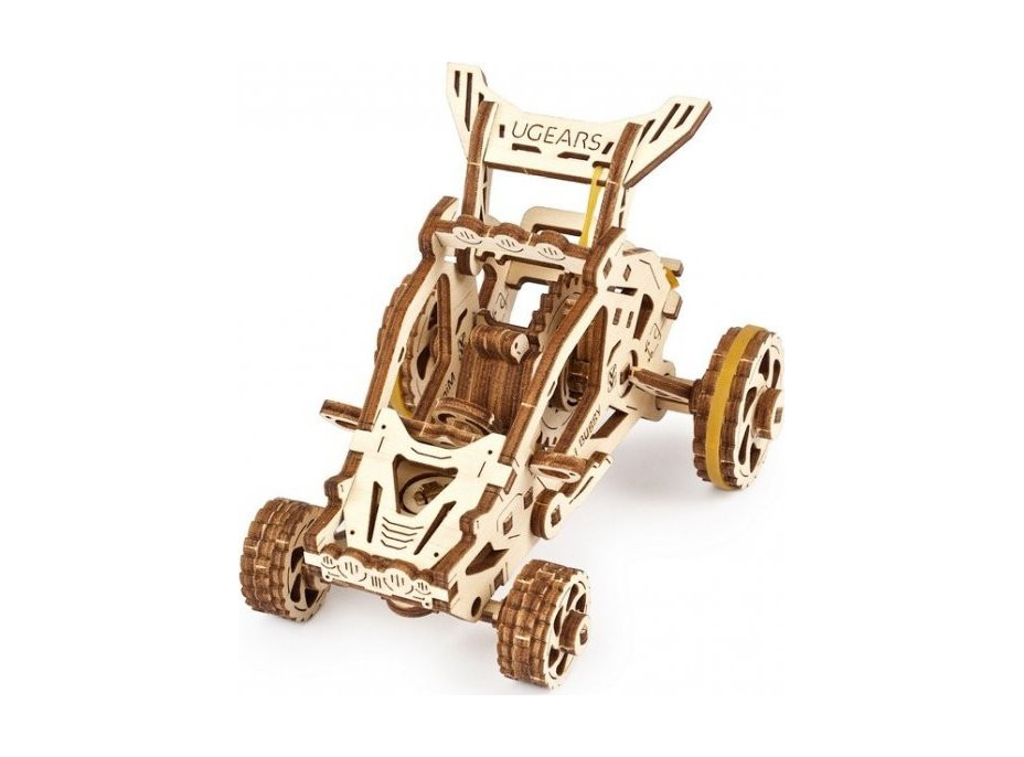 Ugears 3D dřevěné mechanické puzzle Mini bugina