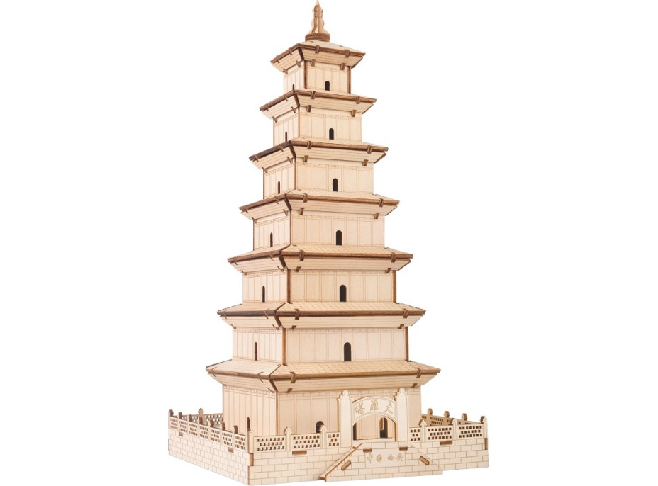 Woodcraft Dřevěné 3D puzzle Velká pagoda divoké husy