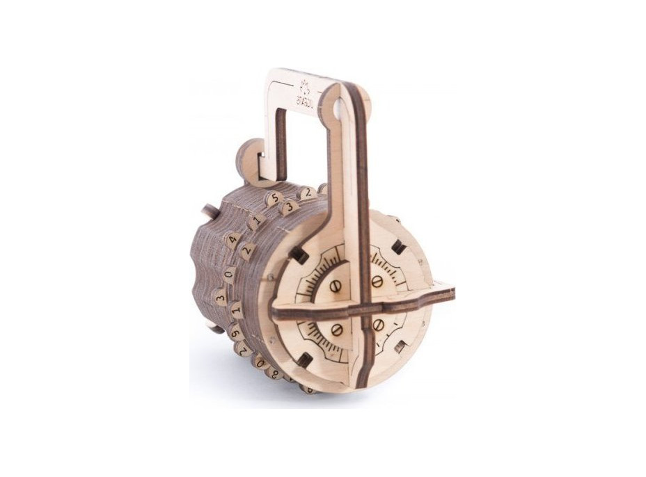 Ugears 3D dřevěné mechanické puzzle Zámek