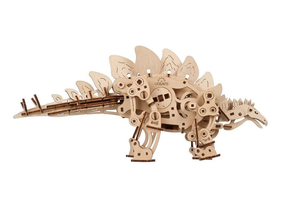 Ugears 3D dřevěné mechanické puzzle Stegosaurus