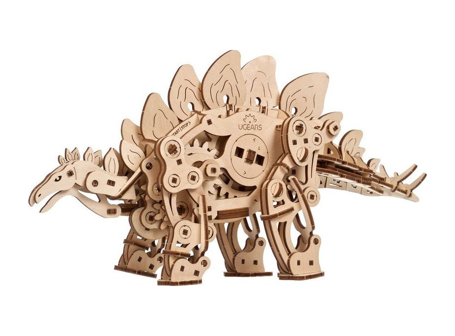 Ugears 3D dřevěné mechanické puzzle Stegosaurus