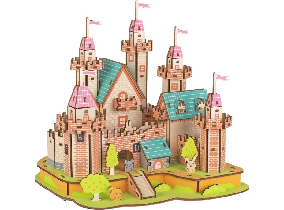 Woodcraft Dřevěné 3D puzzle Hrad v ráji