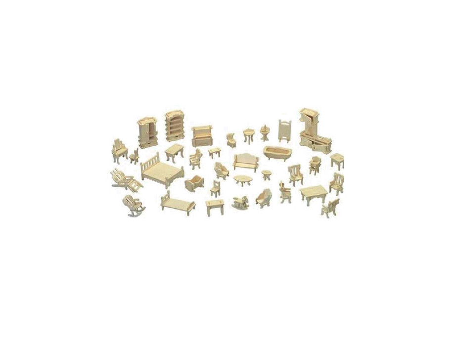 Woodcraft Dřevěné 3D puzzle nábytek set