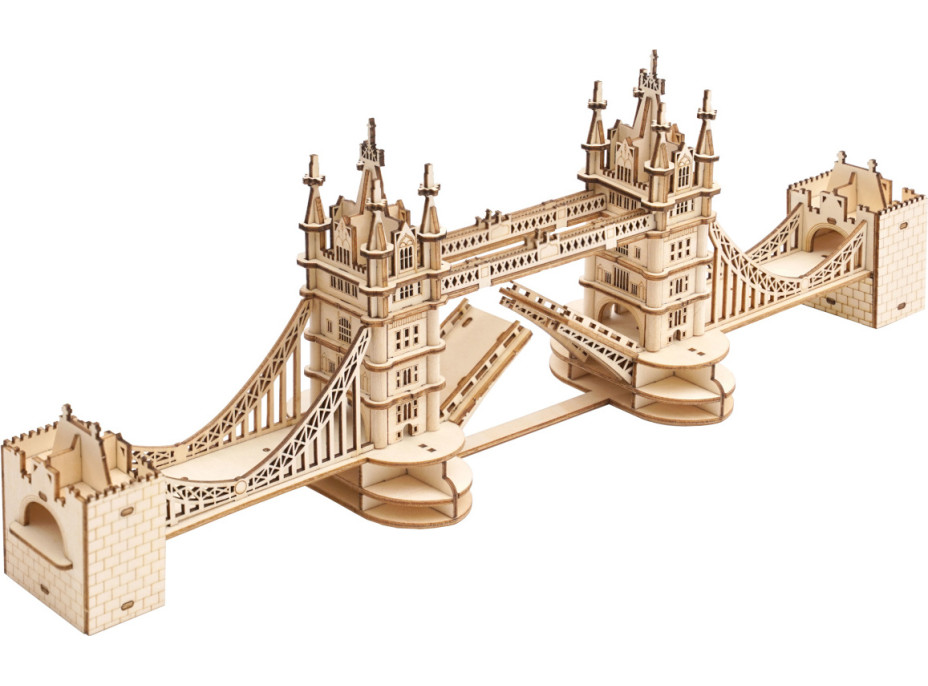 RoboTime dřevěné 3D puzzle most Tower Bridge svítící