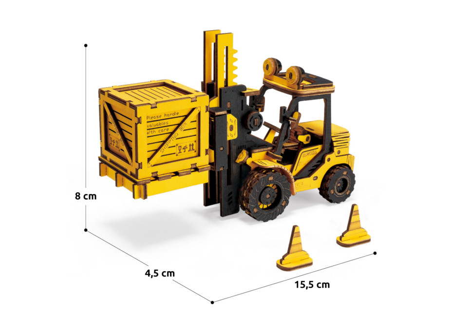 RoboTime dřevěné 3D puzzle Vysokozdvižný vozík