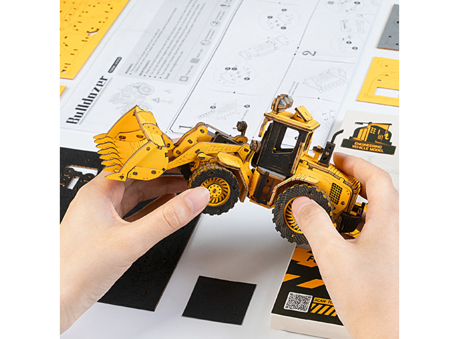 RoboTime dřevěné 3D puzzle Nakladač