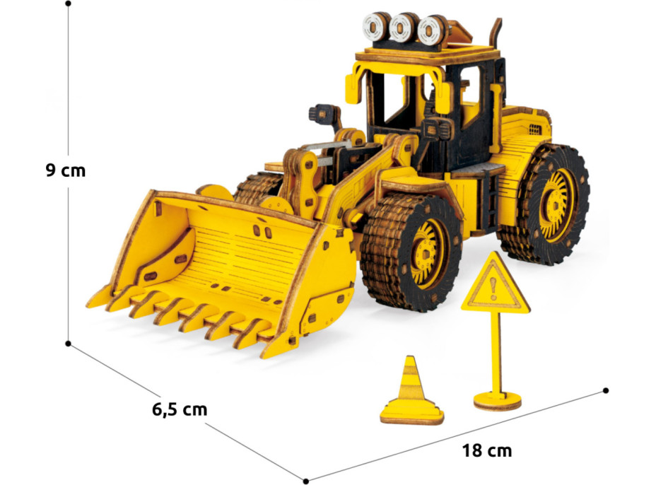 RoboTime dřevěné 3D puzzle Nakladač