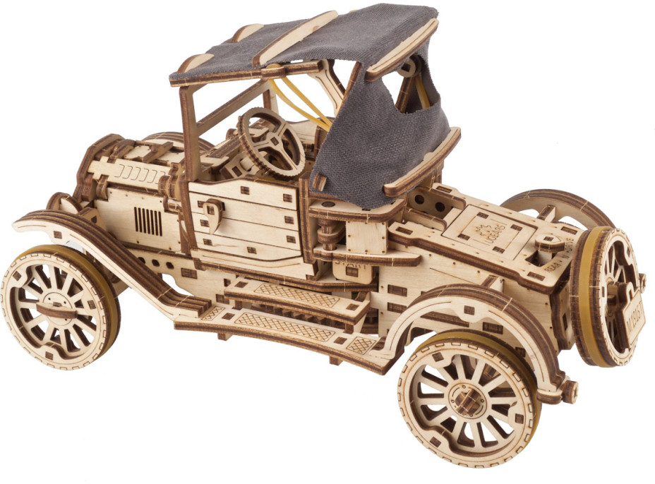 Ugears 3D dřevěné mechanické puzzle Historický automobil UGR-T