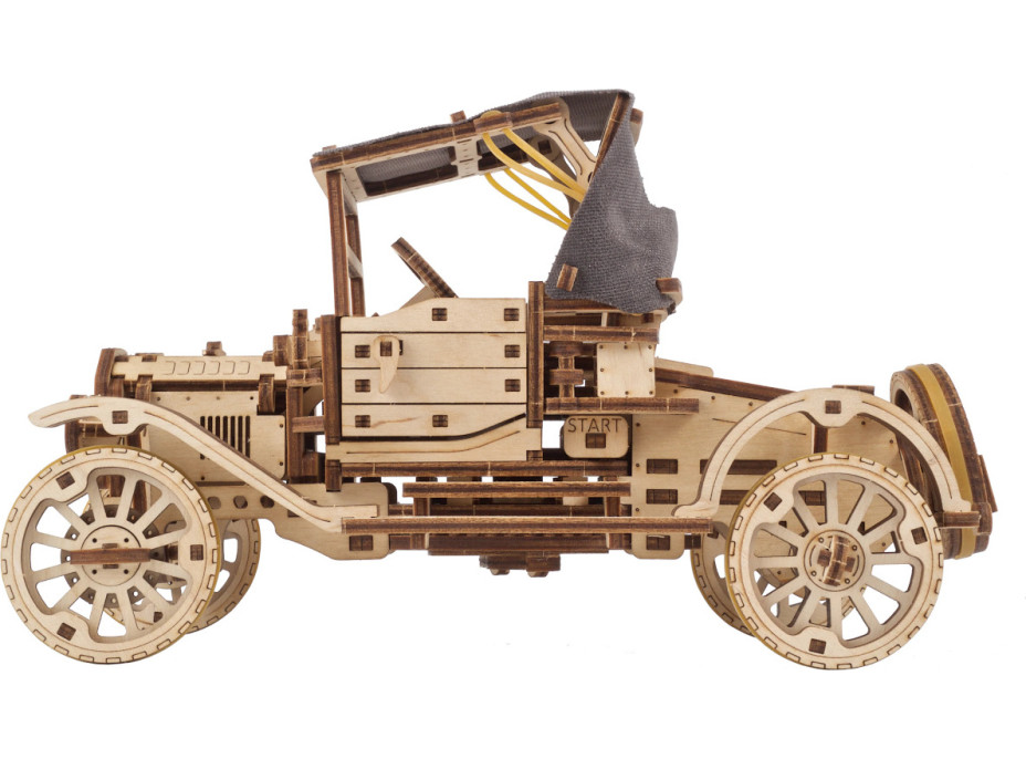 Ugears 3D dřevěné mechanické puzzle Historický automobil UGR-T